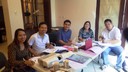 Amidst the demanding schedule of a faculty member at the University of Mindanao, the group continue to brainstorm on their work plan to implement Transformative Math and Science Education.  The group is led by co-leaders Milton Medina and Guillermo Bonghanoy. 